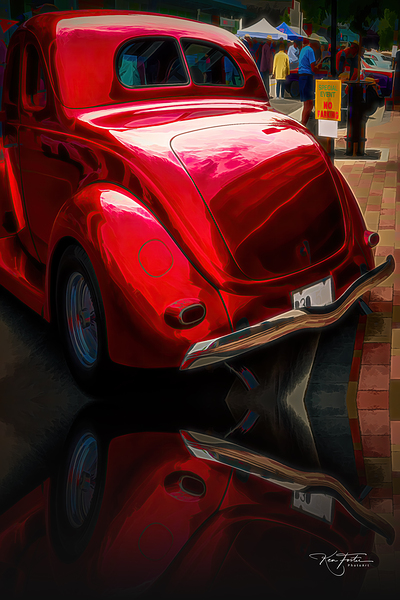 Shiny Red Mirror by Ken Foster