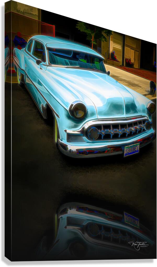 Blue Suede Chevy  Canvas Print