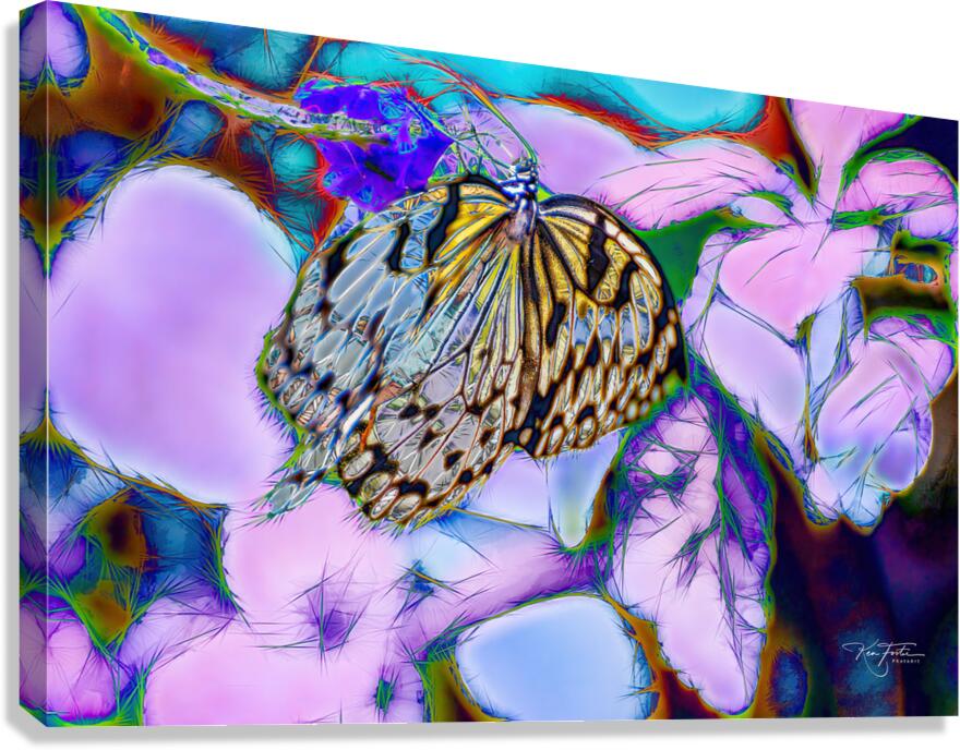 Stained Glass Butterfly  Canvas Print
