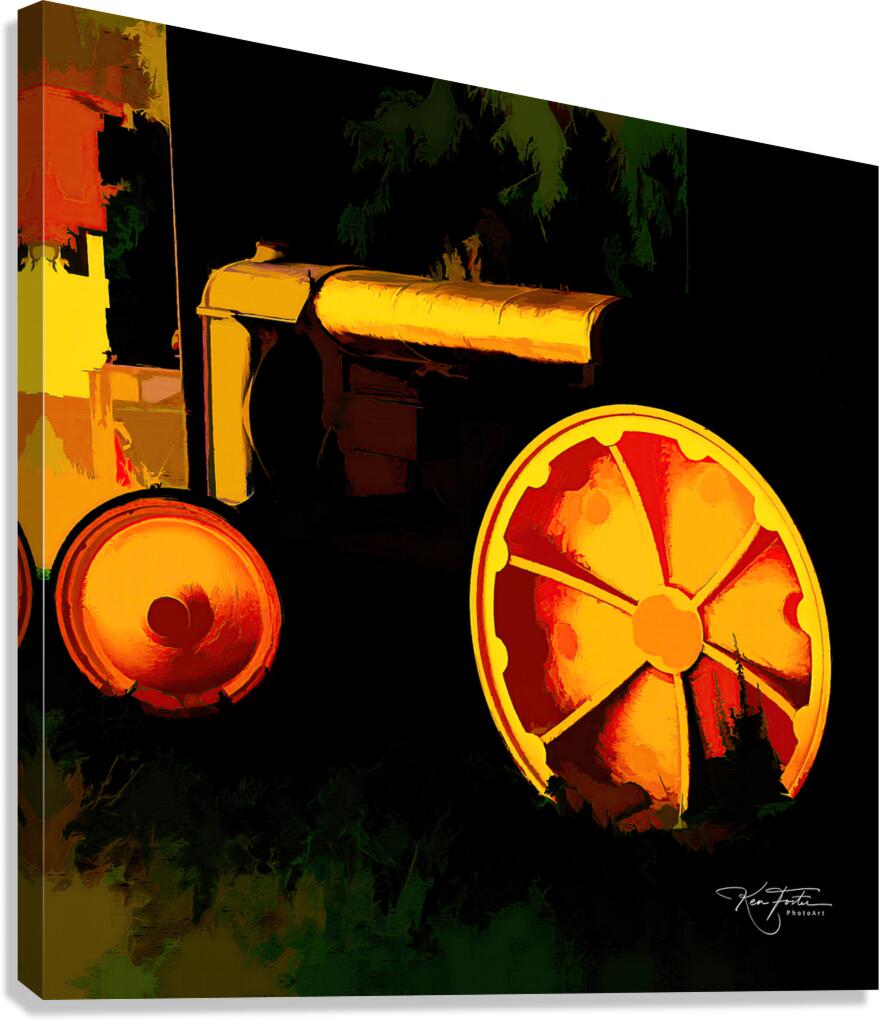 Big Yellow Wheel   SQ  Canvas Print