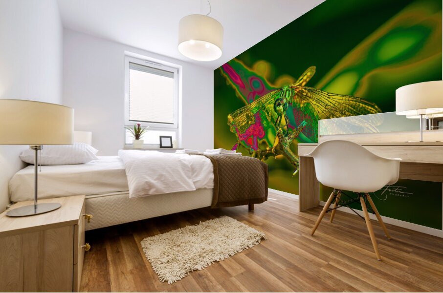 Electric Dragonfly Mural print
