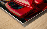 Shiny Red Mirror Wood print